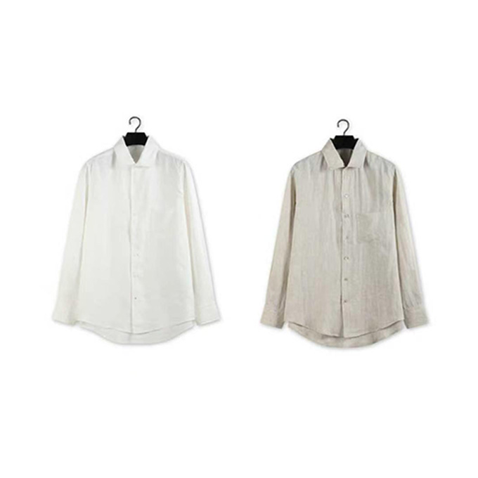 loro piana andré classic linen creased shirt